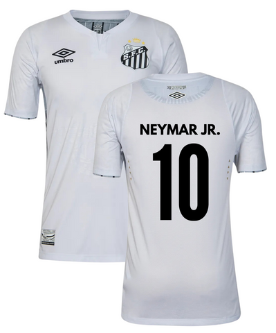 Santos Thuisshirt 2025 + Bedrukking Neymar - Voetbalshirt Brazilië